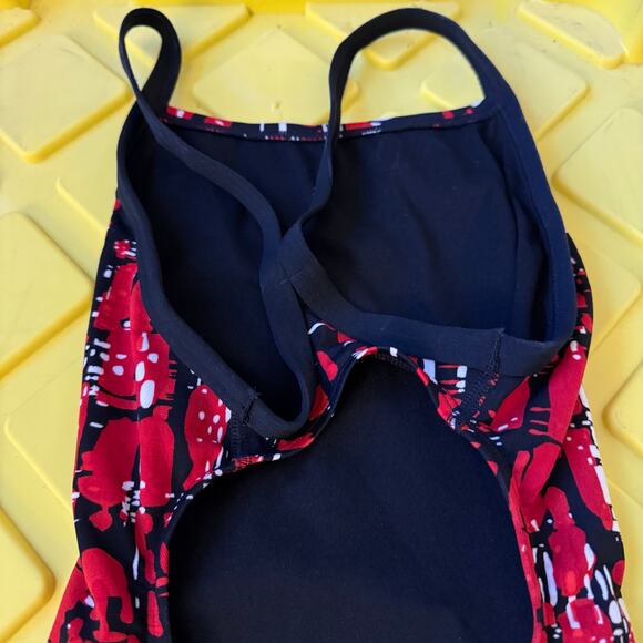 NWT Adidas Infinitex Amoeba Blocks Vortex Back Swimsuit One Piece Womens Size 24 - Picture 4 of 6